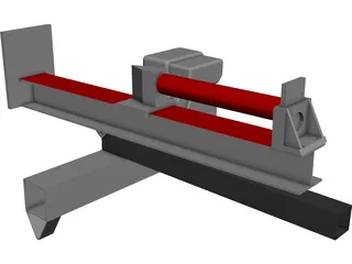 Horizontal/vertical log splitter CAD 3D Model