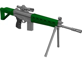 H&K G3 CAD 3D Model