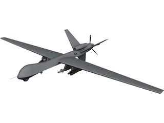 General Atomics MQ-9 Reaper UAV Drone 3D Model