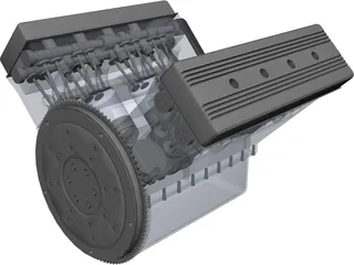 Ferrari 288 GTO Engine CAD 3D Model