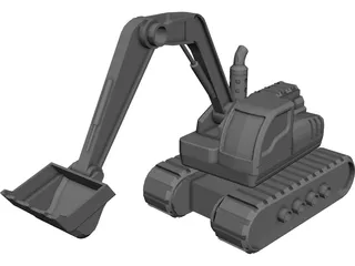 Excavator CAD 3D Model