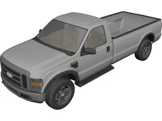 Ford F-250 Regular Cab (2009) 3D Model