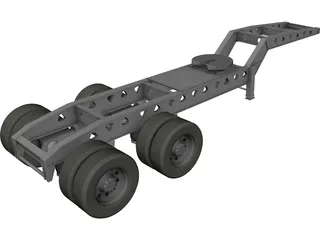 Trailer 2 Axle 3D Model