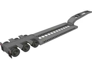 Trailer 6 Axle 3D Model