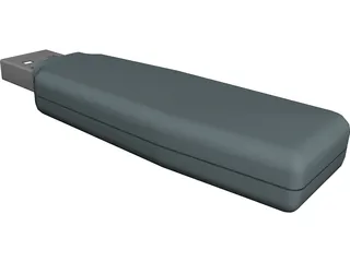 Z-Drive USB Thumbdrive CAD 3D Model
