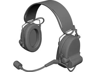 Peltor MT15H69FB-09 Com-Tac II Headset 3D Model