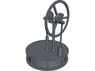 Stirling Engine CAD 3D Model