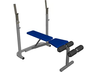 Bench Press CAD 3D Model