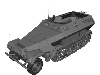SdKfz 251/1 Hanomag 3D Model