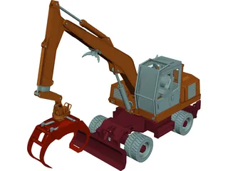 Minelli cm190 Excavator 3D Model