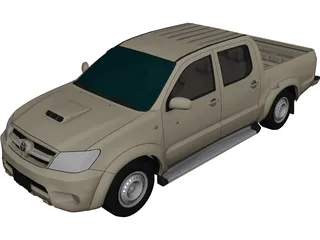 Toyota Hilux Extended Cab 3D Model