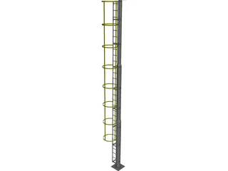 Cat Ladder CAD 3D Model