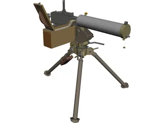 Maxim Machine Gun 3D Model