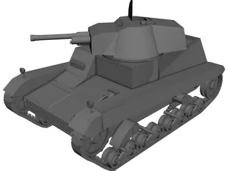 Polish Tank (1939) 3D Model