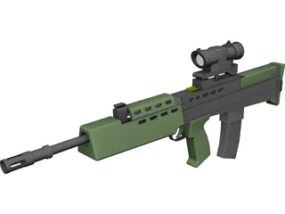 SA80 L85 Rifle 3D Model