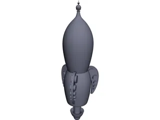 Retro Rocket BK 3D Model