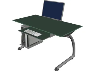 Computer Station 3D Model