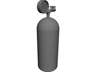 Nitrous Oxide Cilinder 3D Model