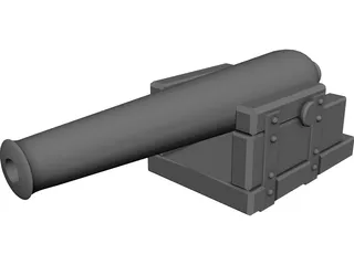 Cannon 3D Model 3D Preview