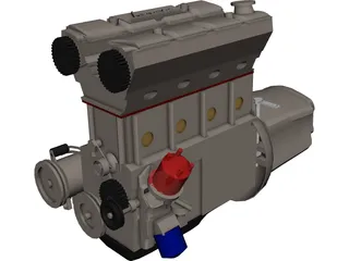 Engine V8 3D Model