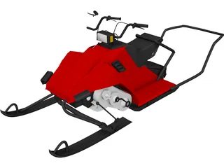 Snowmobile 3D Model 3D Preview