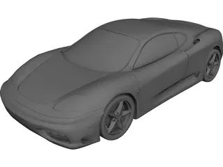 Ferrari 360 Modena (1999) 3D Model 3D Preview