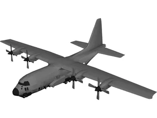 Lockheed AC-130 Hercules 3D Model