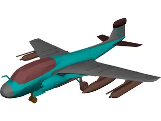 Grumman EA-6B Prowler 3D Model