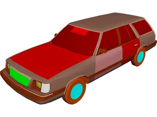 Plymouth Reliant Wagon (1985) 3D Model