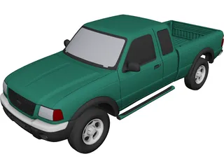 Ford Ranger Pickup (2001) 3D Model 3D Preview