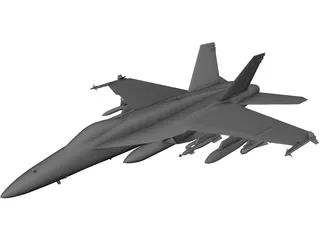 F-18E 3D Model 3D Preview
