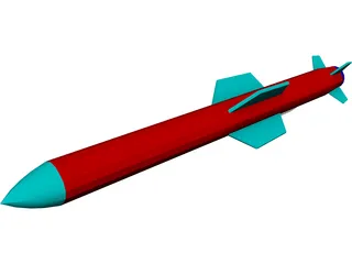 Harpoon Missile 3D Model