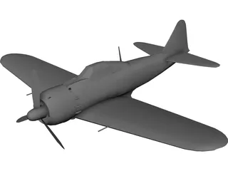 A6M Zero 3D Model 3D Preview