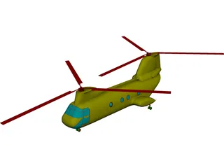 Boeing CH-46D Sea Knight 3D Model