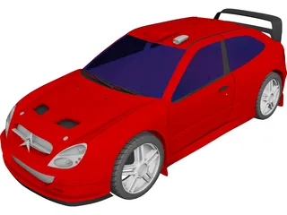 Citroen Xsara Coupe Rally Car 3D Model