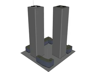 Twin Tower 3D Model