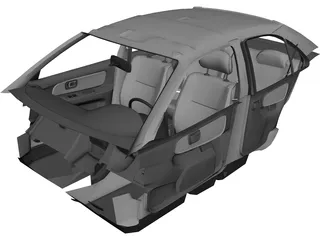 Interior Nissan Sentra (1997) 3D Model 3D Preview