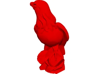Eagle on Rock 3D Model