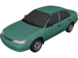 Toyota Corolla (1999) 3D Model 3D Preview