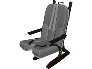 Pilot Seat 3D Model 3D Preview