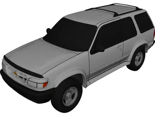 Ford Explorer Sport (1996) 3D Model 3D Preview