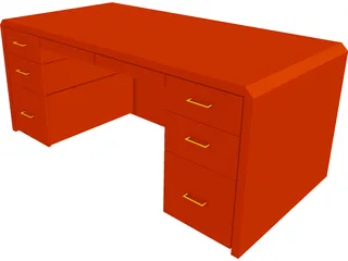 Desk 3D Model