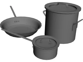 Pots and Pans 3D Model