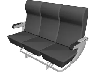 Seats Airplane 3D Model 3D Preview