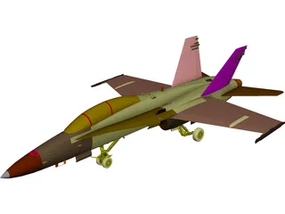 F-18D 3D Model 3D Preview