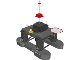 Oil Platform Offshore 3D Model