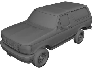 Ford Bronco (1995) 3D Model 3D Preview