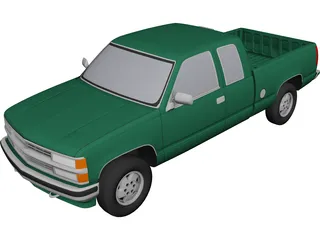 Chevrolet Extended Cab Full-Size Pickup (1994) 3D Model