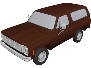 Chevrolet Blazer (1977) 3D Model 3D Preview