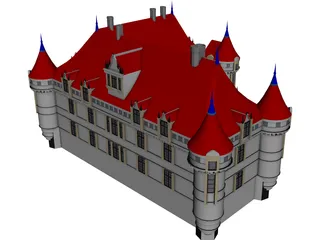 Castle French 3D Model 3D Preview